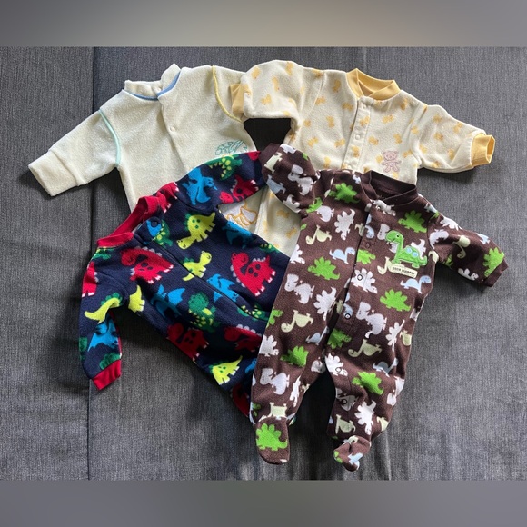 Mixed Brand Baby Boy’s Footie Pajamas - Picture 1 of 12